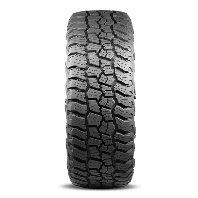 Baja Boss A/T tread Front view of the Mickey Thompson Baja Boss A/T tread pattern