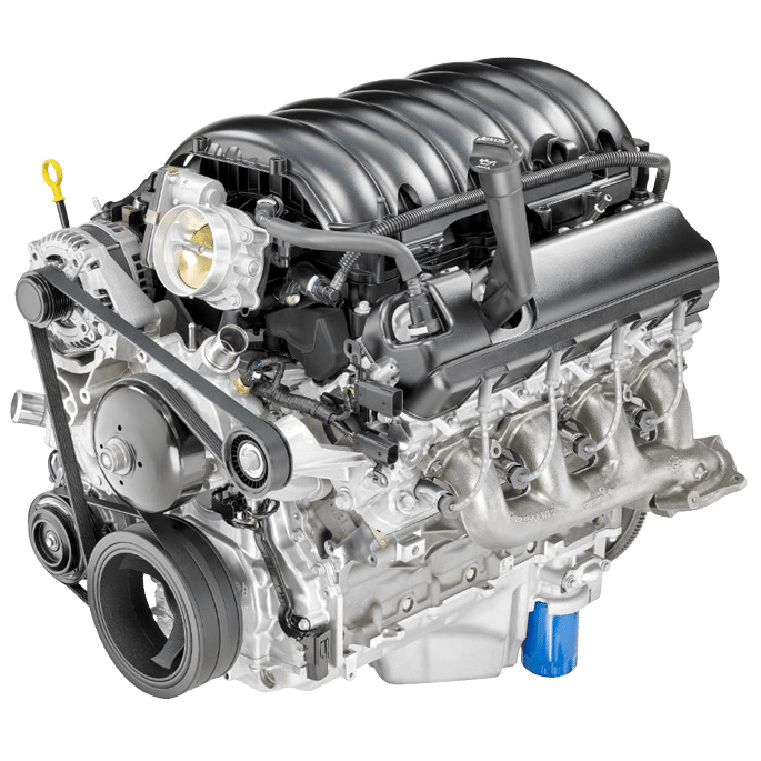 GM 6.2L L87 V-8 engine GM 6.2L L87 V-8 small-block engine studio photo