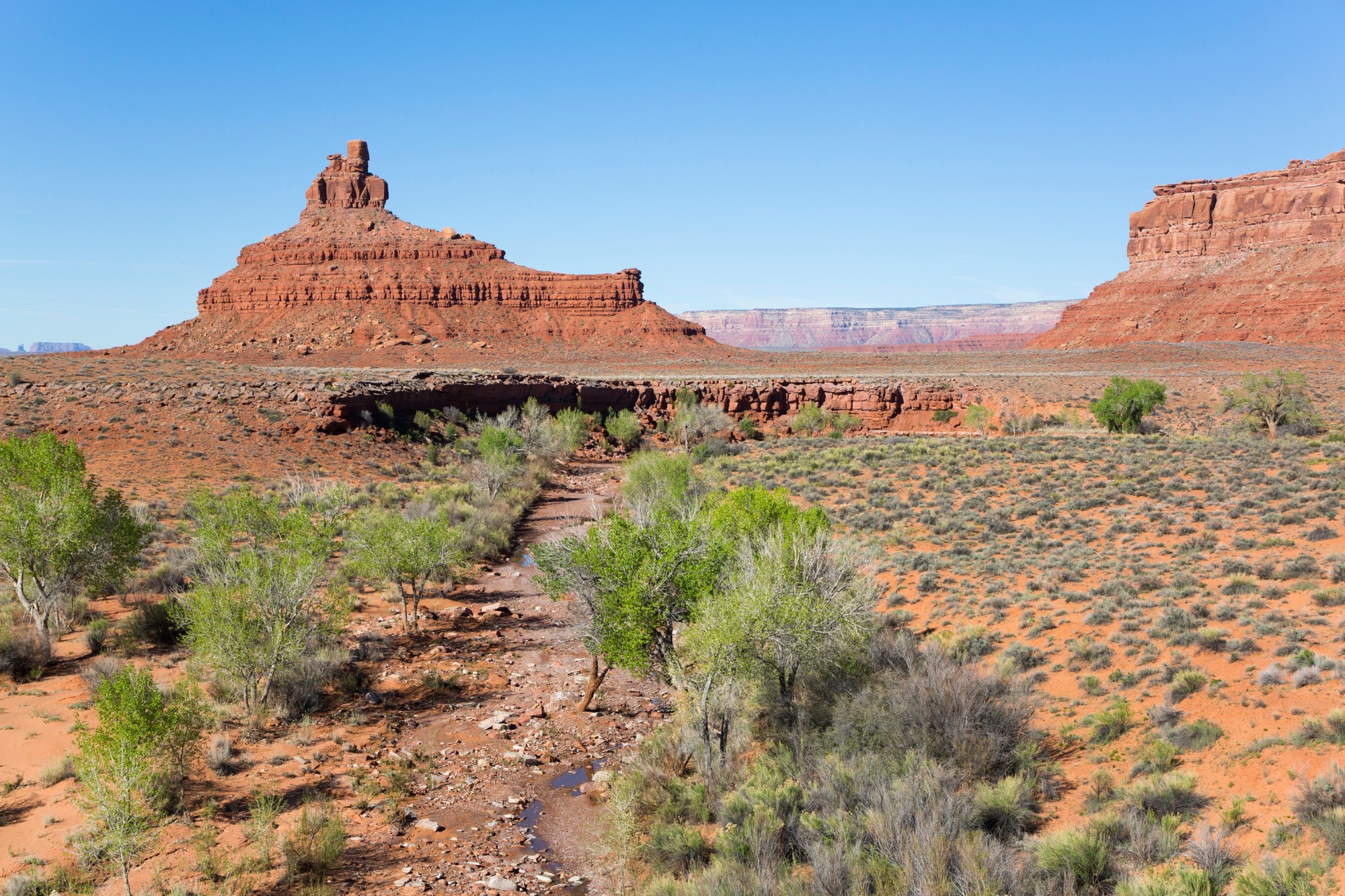 Valley of the Gods, Bears Ears National Monument Sandstone buttes and desert scrub in Valley of the Gods, Bears Ears National Monument, Utah