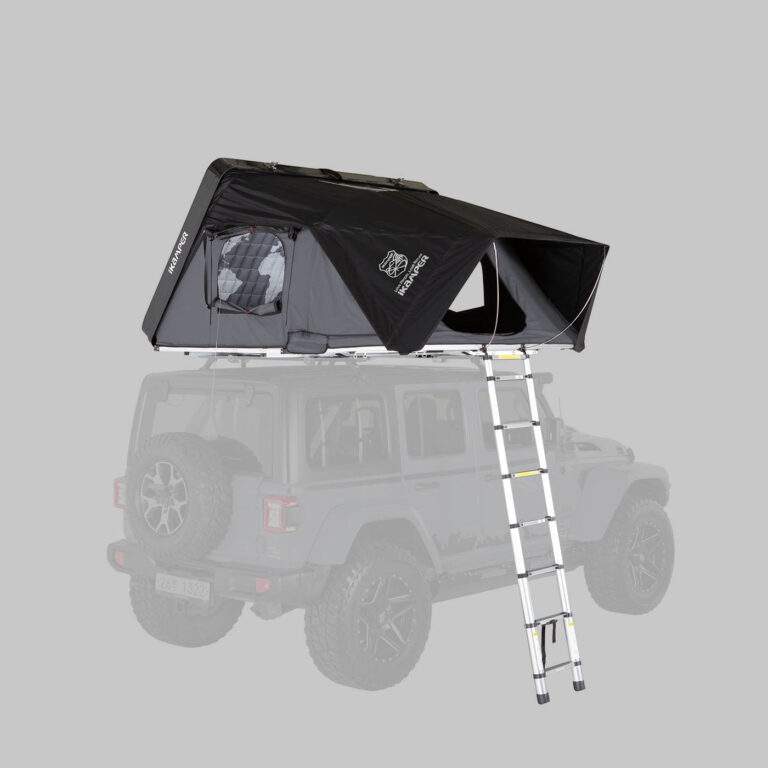 iKamper Skycamp review: the Skycamp 3.0 open with its ladder down