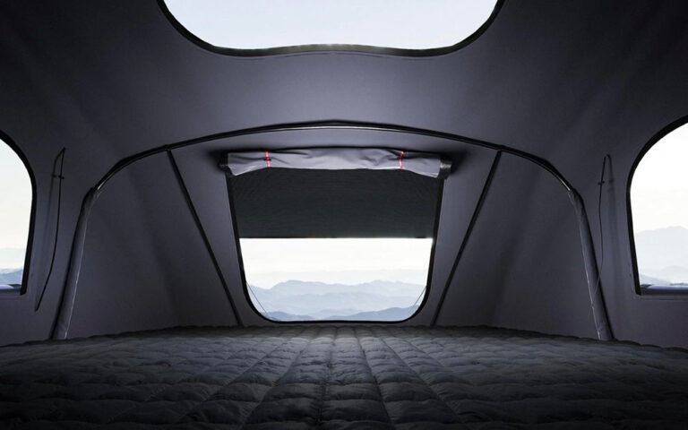 Skyview window and blackout canvas inside the iKamper Skycamp 3.0